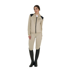 Sweat à capuche crop femme Equestro équitation