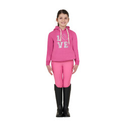 Sweat à capuche fille équitation Equestro Winter Love Sweat à capuche fille équitation Equestro Winter Love