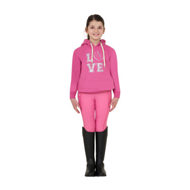 Sweat à capuche fille équitation Equestro Winter Love Sweat à capuche fille équitation Equestro Winter Love