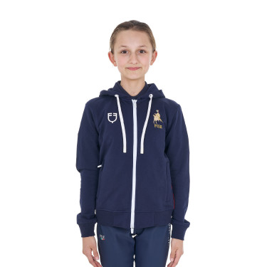 Sweat à capuche enfant équitation polaire Equestro FISE Sweat à capuche enfant équitation polaire Equestro FISE