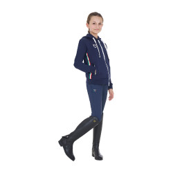 Sweat à capuche enfant équitation polaire Equestro FISE Sweat à capuche enfant équitation polaire Equestro FISE
