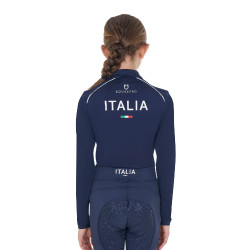 Sous-couche enfant unisexe Equestro x FISE Marine blazer Bleu marine Sous-couche enfant unisexe Equestro x FISE Marine blazer Bleu marine