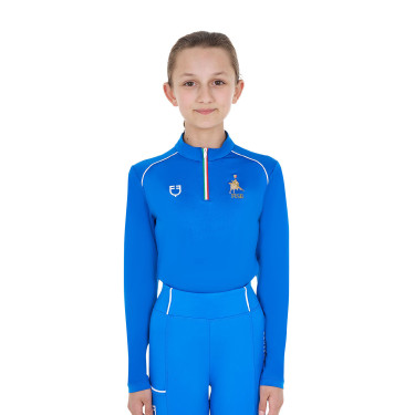 Sous-couche enfant unisexe Equestro x FISE Bleu de savoie
