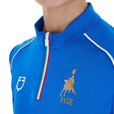 Sous-couche enfant unisexe Equestro x FISE Bleu de savoie
