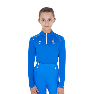 Sous-couche enfant unisexe Equestro x FISE Bleu de savoie