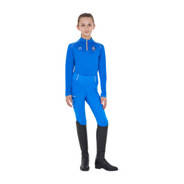 Sous-couche enfant unisexe Equestro x FISE Bleu de savoie