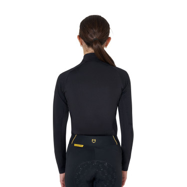 Sous-couche enfant unisexe Equestro en tissu technique Noir / noir Sous-couche enfant unisexe Equestro en tissu technique Noir / noir