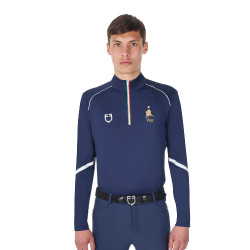 Sous-couche d’entraînement homme Equestro x FISE Marine blazer Bleu marine