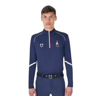Sous-couche d’entraînement homme Equestro x FISE Marine blazer Bleu marine