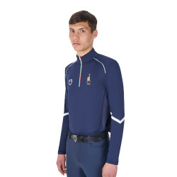 Sous-couche d’entraînement homme Equestro x FISE Marine blazer Bleu marine