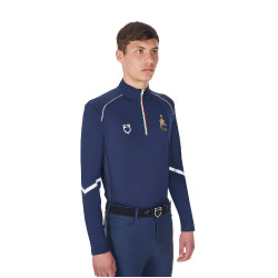 Sous-couche d’entraînement homme Equestro x FISE Marine blazer Bleu marine