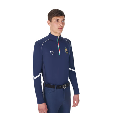 Sous-couche d’entraînement homme Equestro x FISE Marine blazer Bleu marine