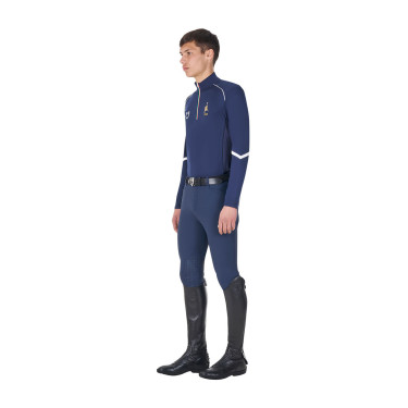 Sous-couche d’entraînement homme Equestro x FISE Marine blazer Bleu marine