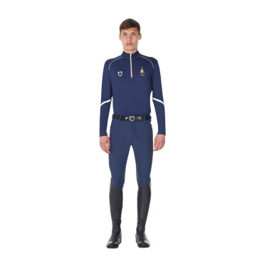 Sous-couche d’entraînement homme Equestro x FISE Marine blazer Bleu marine