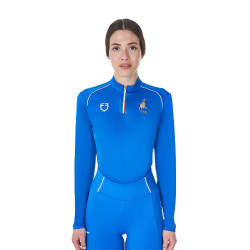 Sous-couche d’entraînement femme Equestro x FISE Bleu de savoie Sous-couche d’entraînement femme Equestro x FISE Bleu de savoie