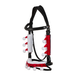Set Noël équitation: couvre‑muserolle + protections