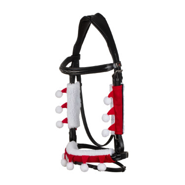Set Noël équitation: couvre‑muserolle + protections