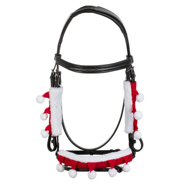 Set Noël équitation: couvre‑muserolle + protections
