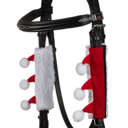 Set Noël équitation: couvre‑muserolle + protections