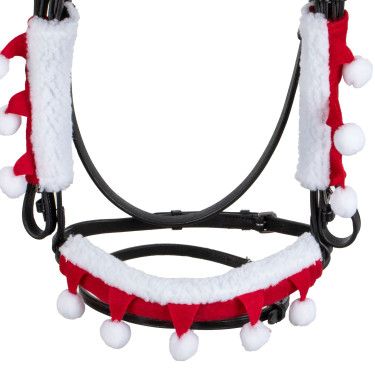 Set Noël équitation: couvre‑muserolle + protections