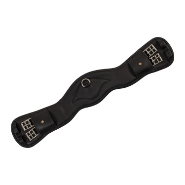 Sangle de dressage Equestro en cuir souple Noir