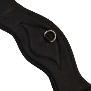 Sangle de dressage Equestro en cuir souple Noir