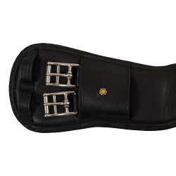 Sangle de dressage Equestro en cuir souple Noir
