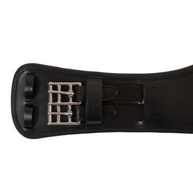 Sangle de dressage anatomique Equestro avec badge logo Noir