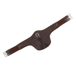 Sangle bavette Equestro en cuir Marron foncé