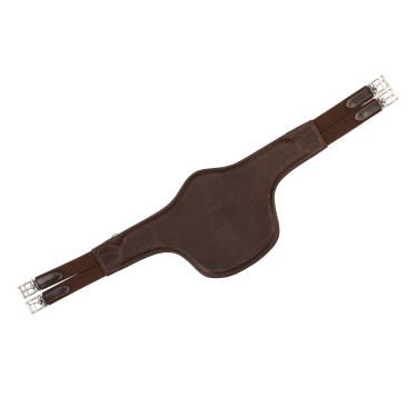 Sangle bavette Equestro en cuir Marron foncé