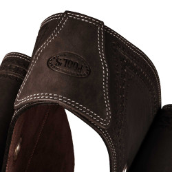 Sacoche Pool's Bisaccia Handtooled Marron foncé