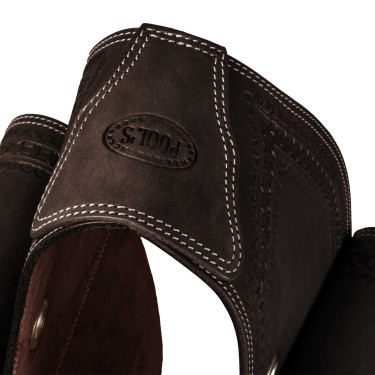 Sacoche Pool's Bisaccia Handtooled Marron foncé