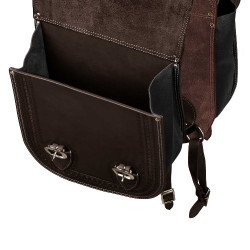 Sacoche Pool's Bisaccia Handtooled Marron foncé