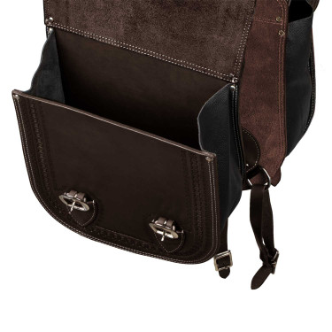 Sacoche Pool's Bisaccia Handtooled Marron foncé