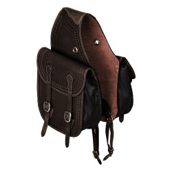 Sacoche Pool's Bisaccia Handtooled Marron foncé