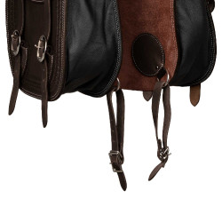 Sacoche Pool's Bisaccia Handtooled Marron foncé