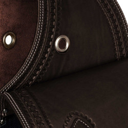 Sacoche Pool's Bisaccia Handtooled Marron foncé