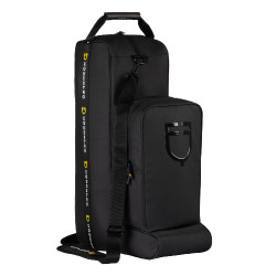 Sac à bottes et casque Equestro en tissu technique Noir Sac à bottes et casque Equestro en tissu technique Noir