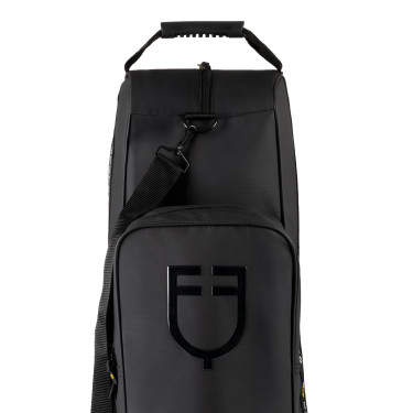 Sac à bottes et casque Equestro en tissu technique Noir Sac à bottes et casque Equestro en tissu technique Noir