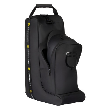Sac à bottes et casque Equestro en tissu technique Noir Sac à bottes et casque Equestro en tissu technique Noir