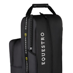 Sac à bottes et casque Equestro en tissu technique Noir Sac à bottes et casque Equestro en tissu technique Noir