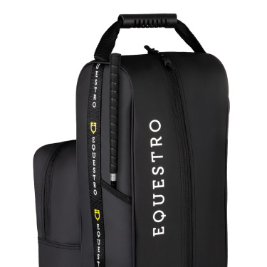 Sac à bottes et casque Equestro en tissu technique Noir Sac à bottes et casque Equestro en tissu technique Noir