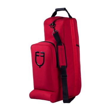 Sac à bottes et casque Equestro en Cordura Bordeaux