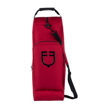 Sac à bottes et casque Equestro en Cordura Bordeaux