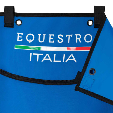 Tenture de box long Equestro x FISE avec logo brodé Bleu de savoie Tenture de box long Equestro x FISE avec logo brodé Bleu de savoie