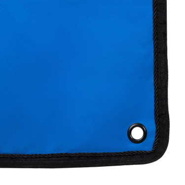Tenture de box long Equestro x FISE avec logo brodé Bleu de savoie Tenture de box long Equestro x FISE avec logo brodé Bleu de savoie