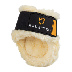 Protège-boulets Equestro avec mouton synthétique Noir Protège-boulets Equestro avec mouton synthétique Noir