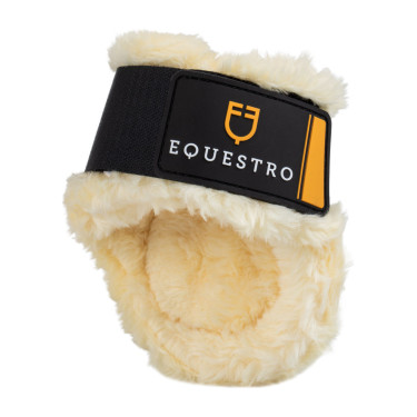 Protège-boulets Equestro avec mouton synthétique Noir Protège-boulets Equestro avec mouton synthétique Noir