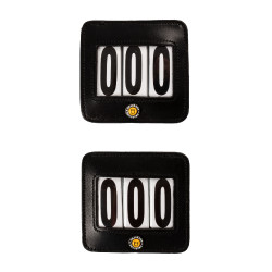 Porte-numéro de concours Equestro 3 chiffres 9×8 cm Noir