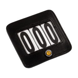 Porte-numéro de concours Equestro 3 chiffres 9×8 cm Noir